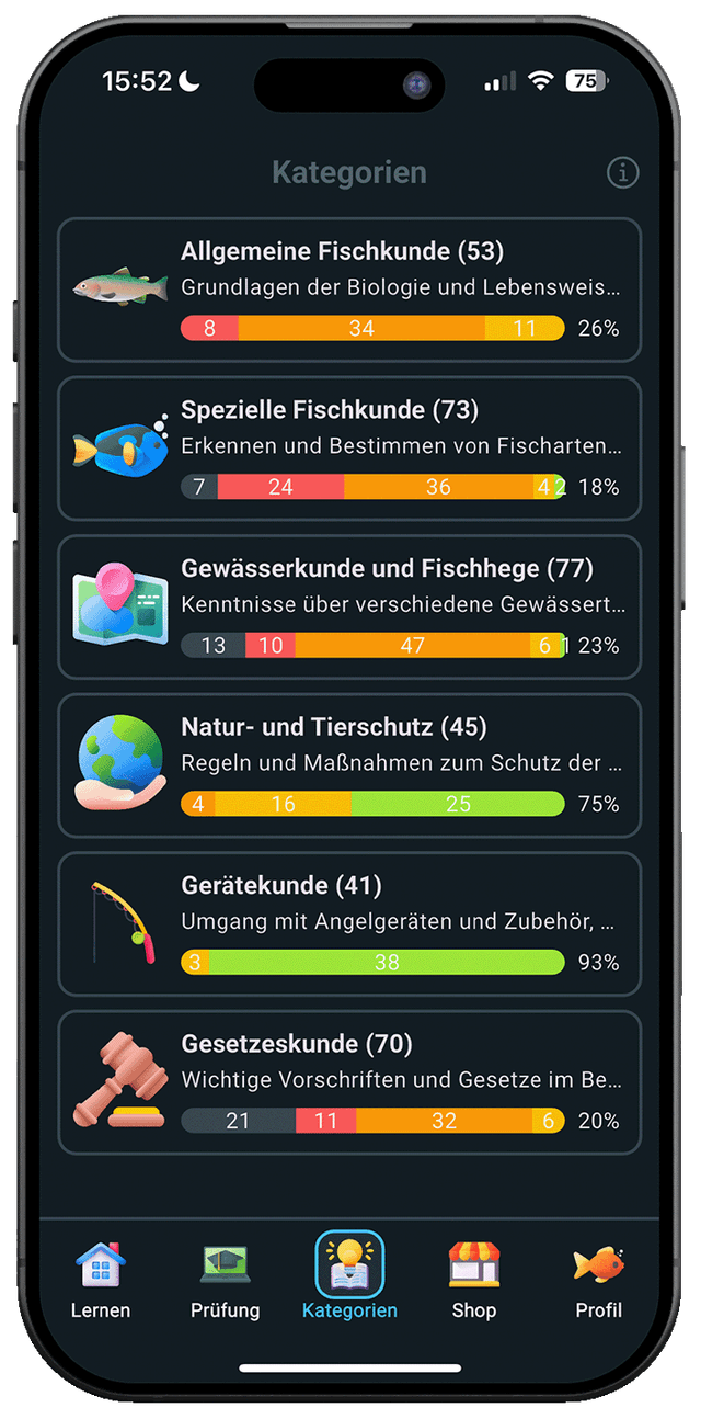Angelschein Online Screenshot auf iPhone 3